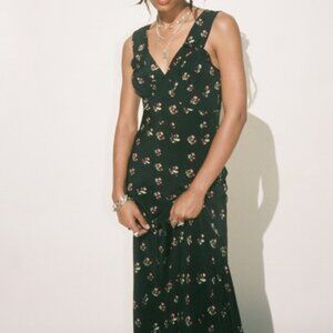 Realisation par the ivy silk long dress in posy xs